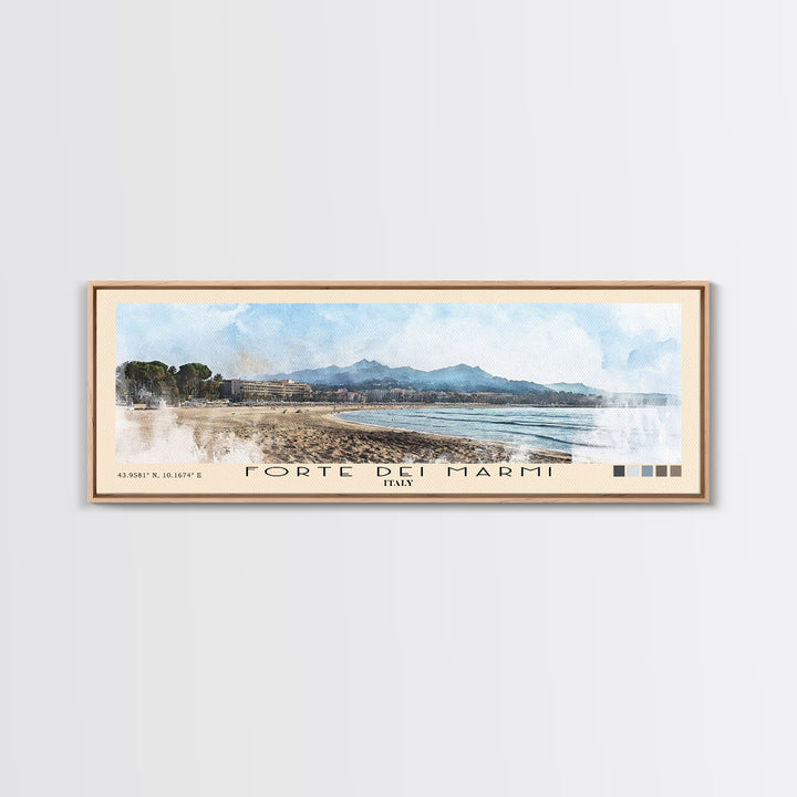 Forte dei Marmi, Italy Watercolor Print, Vacation Gift, Italy Wall Art, Vacation Wall Art, Vacatation Memories, Beach Decor, Beach Or Lakehouse Art