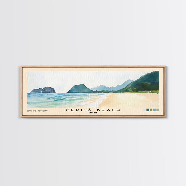 Geribá Beach, Brazil Watercolor Print, Vacation Gift, Brazil Wall Art, Vacation Wall Art, Vacatation Memories, Beach Decor, Beach Or Lakehouse Art