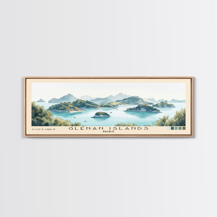 Glénan Islands, France Watercolor Print, Vacation Gift, France Wall Art, Beach Painting, Beach Decor, Beach Or Lakehouse Art