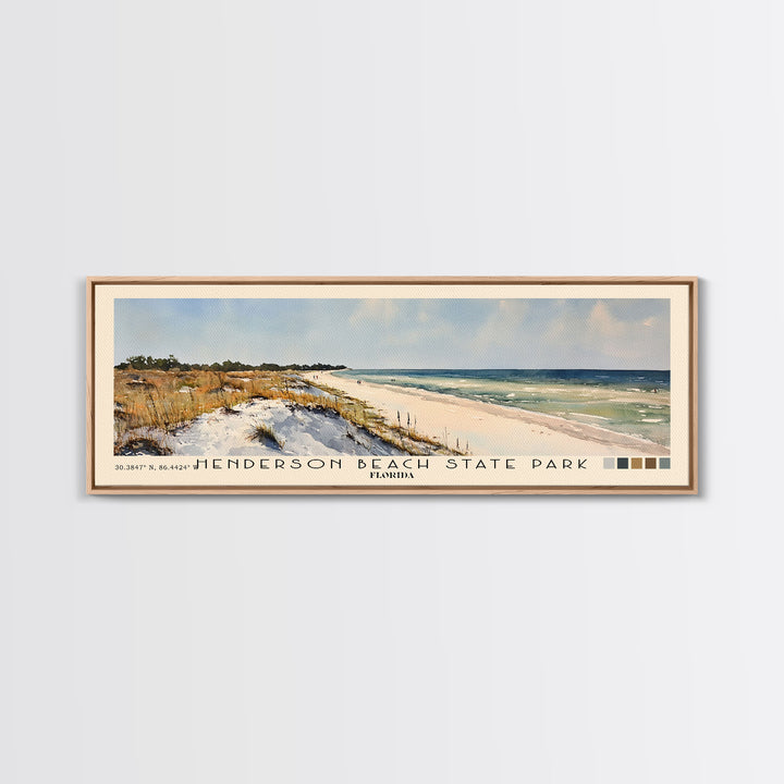 Henderson Beach State Park, Florida Watercolor Print, Vacation Gift, Florida Wall Art, Beach Painting, Beach Decor, Beach Or Lakehouse Art