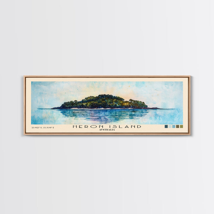 Heron Island, Australia Watercolor Beach Print, Vacation Gift, Australia Wall Art, Beach Painting, Beach Decor, Beach Painting