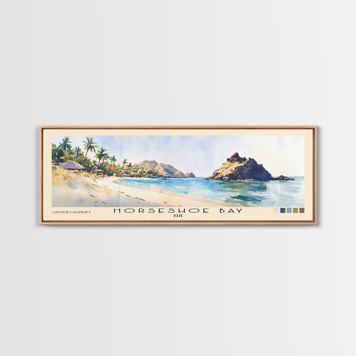 Horseshoe Bay, Fiji Watercolor Print, Vacation Gift, Fiji Wall Art, Vacation Wall Art, Vacatation Memories, Beach Decor, Beach Or Lakehouse Art