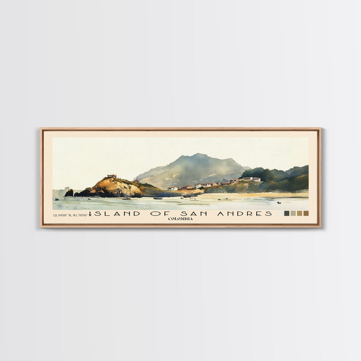 Island of San Andres, Colombia Watercolor Print, Vacation Gift, Colombia Wall Art, Beach Painting, Beach Decor, Beach Or Lakehouse Art