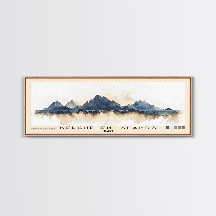 Kerguelen Islands, France Watercolor Print, Vacation Gift, France Wall Art, Beach Painting, Beach Decor, Beach Or Lakehouse Art