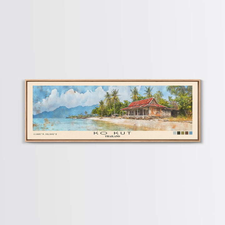 Ko Kut, Thailand Watercolor Print, Vacation Gift, Thailand Wall Art, Beach Painting, Beach Decor, Beach Or Lakehouse Art