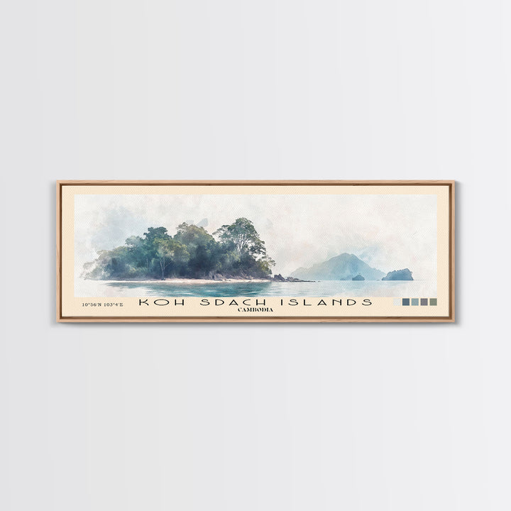 Koh Sdach Islands, Cambodia Watercolor Print, Vacation Gift, Cambodia Wall Art, Beach Painting, Beach Decor, Beach Or Lakehouse Art