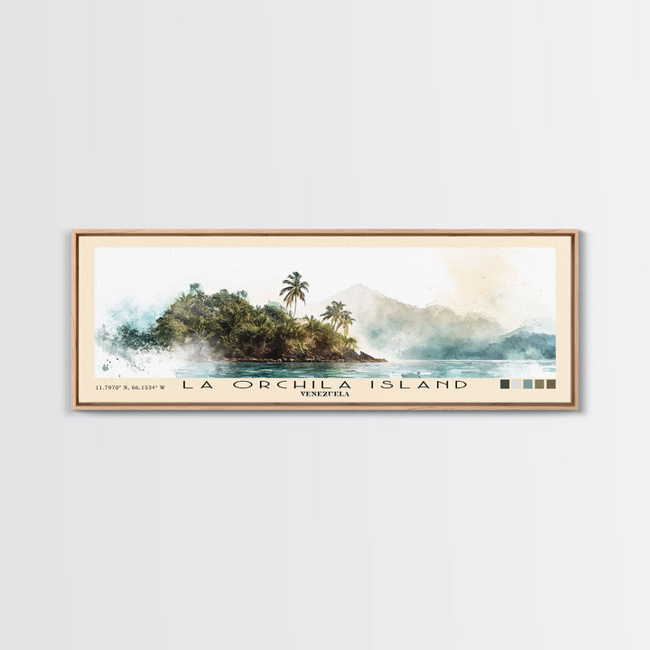 La Orchila Island, Venezuela Watercolor Beach Print, Vacation Gift, Venezuela Wall Art, Beach Painting, Beach Decor, Beach Painting
