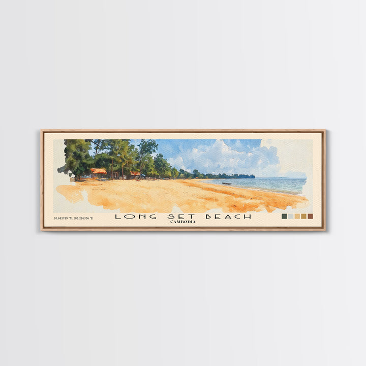 Long Set Beach, Cambodia Watercolor Print, Vacation Gift, Cambodia Wall Art, Vacation Wall Art, Vacatation Memories, Beach Decor, Beach Or Lakehouse Art