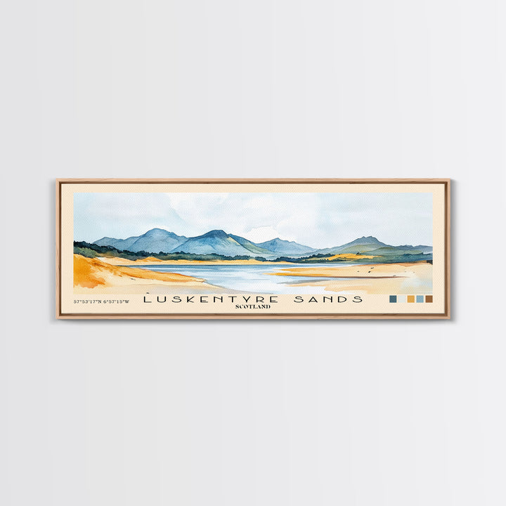 Luskentyre Sands, Scotland Watercolor Print, Vacation Gift, Scotland Wall Art, Vacation Wall Art, Vacatation Memories, Beach Decor, Beach Or Lakehouse Art