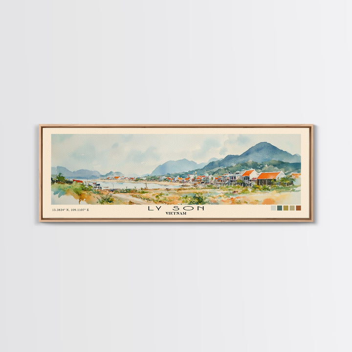 Ly Son, Vietnam Watercolor Print, Vacation Gift, Vietnam Wall Art, Beach Painting, Beach Decor, Beach Or Lakehouse Art