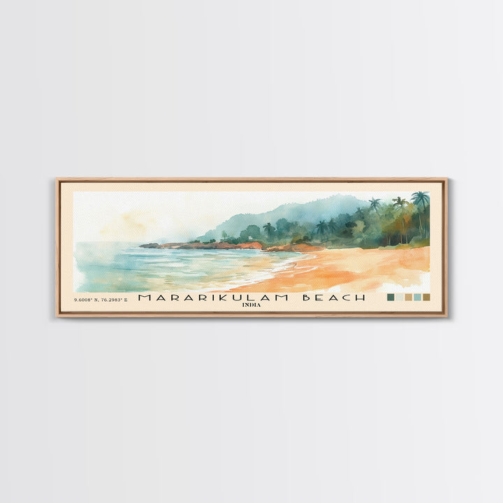Mararikulam Beach, India Watercolor Print, Vacation Gift, India Wall Art, Vacation Wall Art, Vacatation Memories, Beach Decor, Beach Or Lakehouse Art