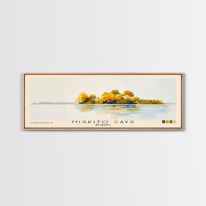 Miskito Cays, Nicaragua Watercolor Print, Vacation Gift, Nicaragua Wall Art, Beach Painting, Beach Decor, Beach Or Lakehouse Art