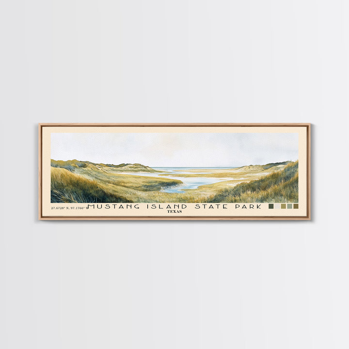 Mustang Island State Park, Texas Watercolor Print, Vacation Gift, Texas Wall Art, Vacation Wall Art, Vacatation Memories, Beach Decor, Beach Or Lakehouse Art