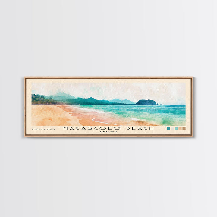 Nacascolo Beach, Costa Rica Watercolor Print, Vacation Gift, Costa Rica Wall Art, Vacation Wall Art, Vacatation Memories, Beach Decor, Beach Or Lakehouse Art