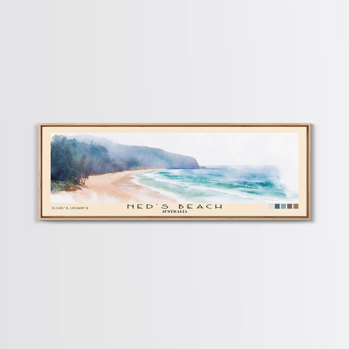Ned's Beach, Australia Watercolor Print, Vacation Gift, Australia Wall Art, Vacation Wall Art, Vacatation Memories, Beach Decor, Beach Or Lakehouse Art