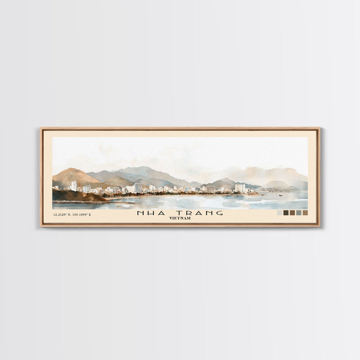 Nha Trang, Vietnam Watercolor Print, Vacation Gift, Vietnam Wall Art, Vacation Wall Art, Vacatation Memories, Beach Decor, Beach Or Lakehouse Art