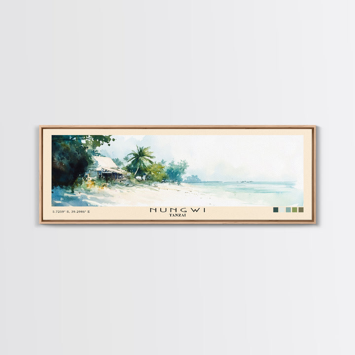 Nungwi, Tanzai Watercolor Print, Vacation Gift, Tanzai Wall Art, Vacation Wall Art, Vacatation Memories, Beach Decor, Beach Or Lakehouse Art