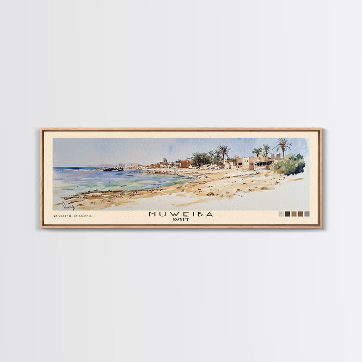 Nuweiba, Egypt Watercolor Print, Vacation Gift, Egypt Wall Art, Vacation Wall Art, Vacatation Memories, Beach Decor, Beach Or Lakehouse Art