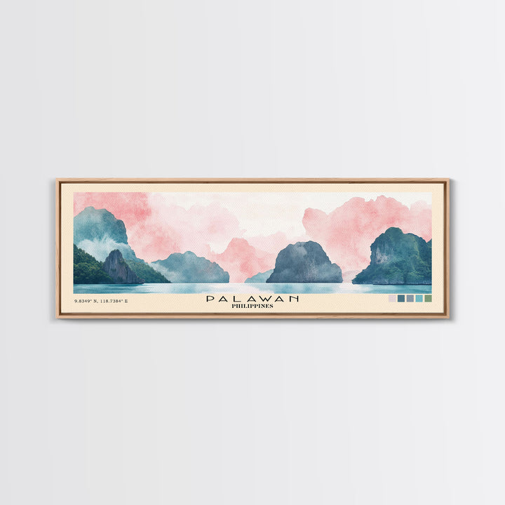 Palawan, Philippines Watercolor Print, Vacation Gift, Philippines Wall Art, Vacation Wall Art, Vacatation Memories, Beach Decor, Beach Or Lakehouse Art