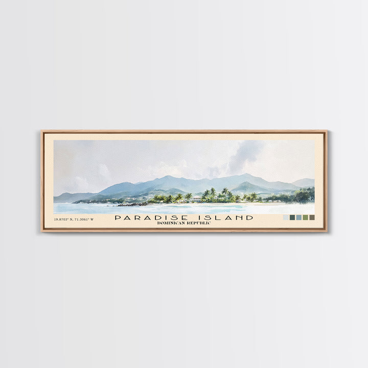 Paradise Island, Dominican Republic Watercolor Print, Vacation Gift, Dominican Republic Wall Art, Beach Painting, Beach Decor, Beach Or Lakehouse Art