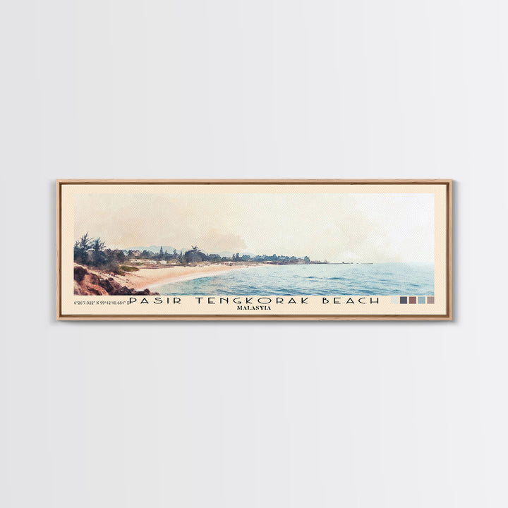 Pasir Tengkorak Beach, Malasyia Watercolor Print, Vacation Gift, Malasyia Wall Art, Vacation Wall Art, Vacatation Memories, Beach Decor, Beach Or Lakehouse Art