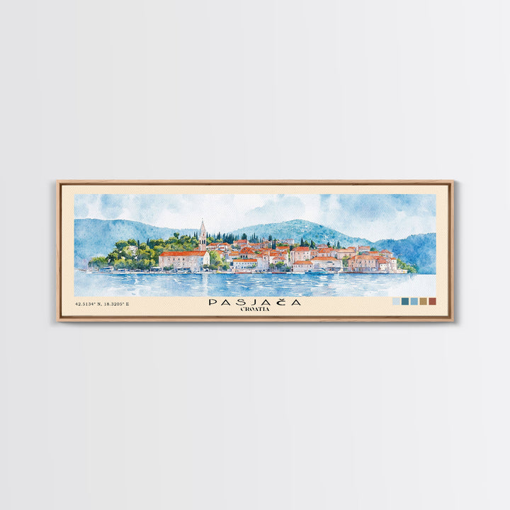Pasjača, Croatia Watercolor Print, Vacation Gift, Croatia Wall Art, Beach Painting, Beach Decor, Beach Or Lakehouse Art