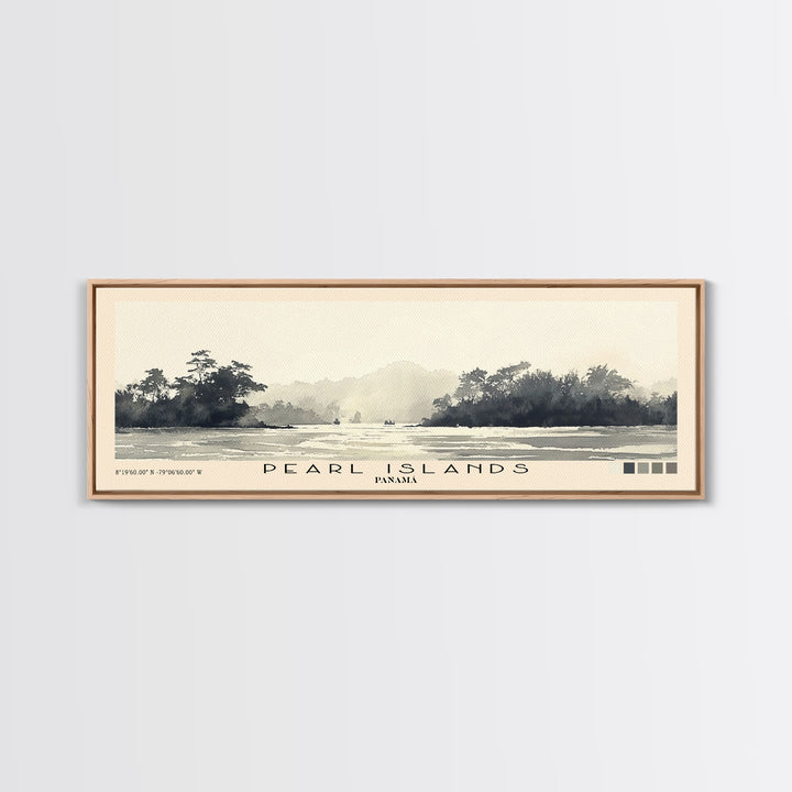 Pearl Islands, Panamá Watercolor Print, Vacation Gift, Panamá Wall Art, Beach Painting, Beach Decor, Beach Or Lakehouse Art