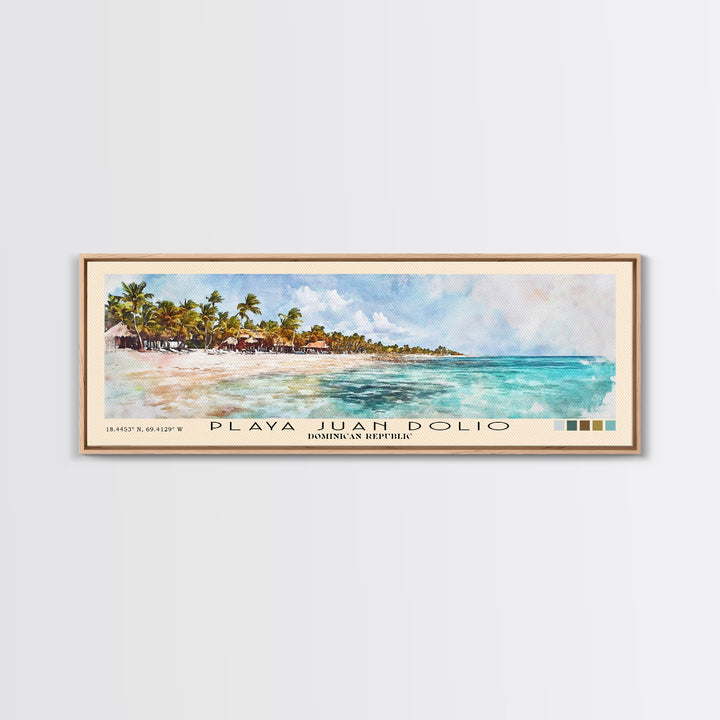 Playa Juan Dolio, Dominican Republic Watercolor Print, Vacation Gift, Dominican Republic Wall Art, Vacation Wall Art, Vacatation Memories, Beach Decor, Beach Or Lakehouse Art