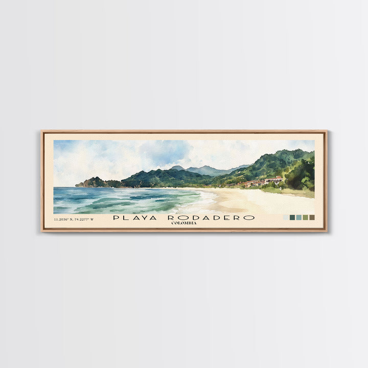 Playa Rodadero, Colombia Watercolor Print, Vacation Gift, Colombia Wall Art, Beach Painting, Beach Decor, Beach Or Lakehouse Art