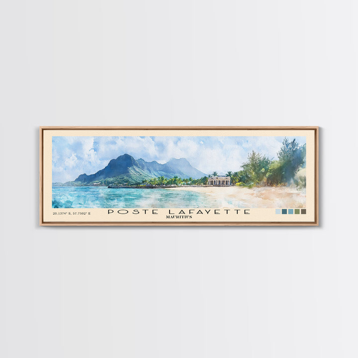 Poste Lafayette, Mauritius Watercolor Print, Vacation Gift, Mauritius Wall Art, Vacation Wall Art, Vacatation Memories, Beach Decor, Beach Or Lakehouse Art