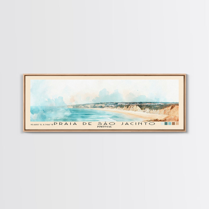 Praia de São Jacinto, Portugal Watercolor Print, Vacation Gift, Portugal Wall Art, Vacation Wall Art, Vacatation Memories, Beach Decor, Beach Or Lakehouse Art