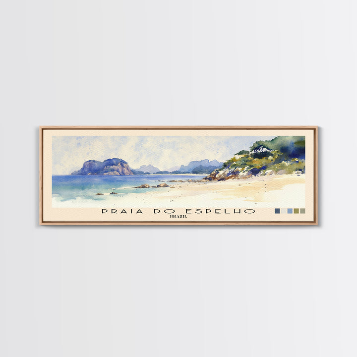 Praia do Espelho, Brazil Watercolor Print, Vacation Gift, Brazil Wall Art, Vacation Wall Art, Vacatation Memories, Beach Decor, Beach Or Lakehouse Art