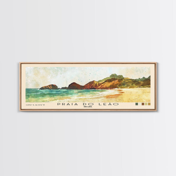 Praia do Leão, Brazil Watercolor Print, Vacation Gift, Brazil Wall Art, Beach Painting, Beach Decor, Beach Or Lakehouse Art