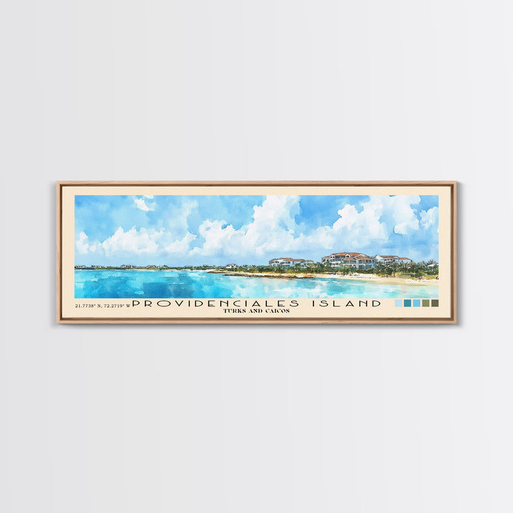 Providenciales Island, Turks and Caicos Watercolor Print, Vacation Gift, Turks and Caicos Wall Art, Vacation Wall Art, Vacatation Memories, Beach Decor, Beach Or Lakehouse Art