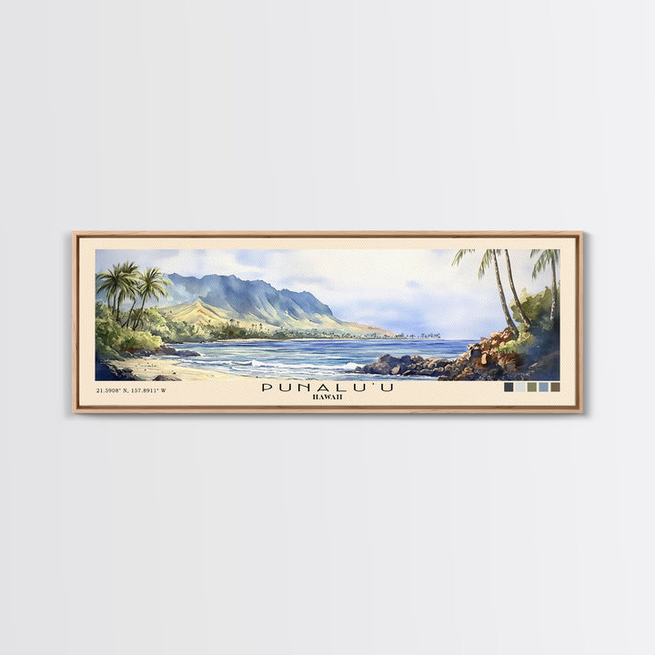 Punalu’u, Hawaii Watercolor Print, Vacation Gift, Hawaii Wall Art, Beach Painting, Beach Decor, Beach Or Lakehouse Art