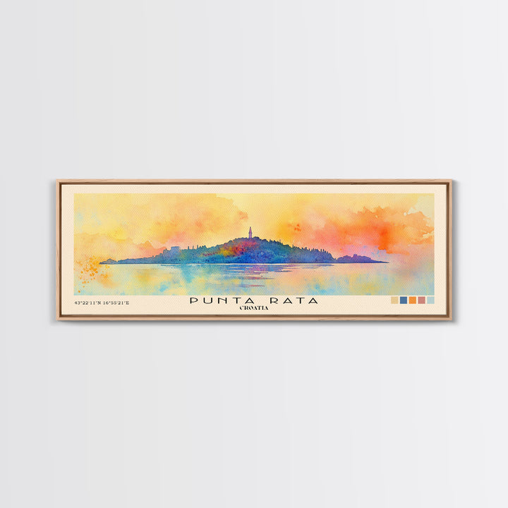 Punta Rata, Croatia Watercolor Print, Vacation Gift, Croatia Wall Art, Vacation Wall Art, Vacatation Memories, Beach Decor, Beach Or Lakehouse Art