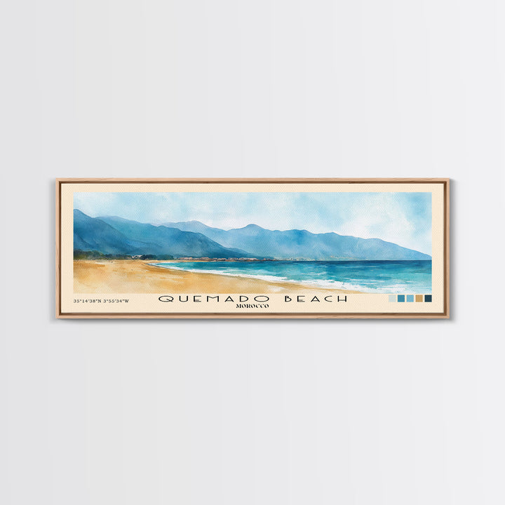 Quemado Beach, Morocco Watercolor Print, Vacation Gift, Morocco Wall Art, Vacation Wall Art, Vacatation Memories, Beach Decor, Beach Or Lakehouse Art