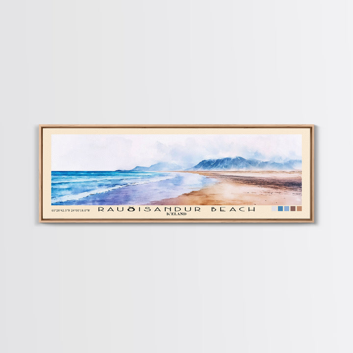 Rauðisandur Beach, Iceland Watercolor Print, Vacation Gift, Iceland Wall Art, Beach Painting, Beach Decor, Beach Or Lakehouse Art