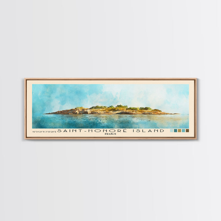 Saint-Honoré Island, France Watercolor Print, Vacation Gift, France Wall Art, Beach Painting, Beach Decor, Beach Or Lakehouse Art