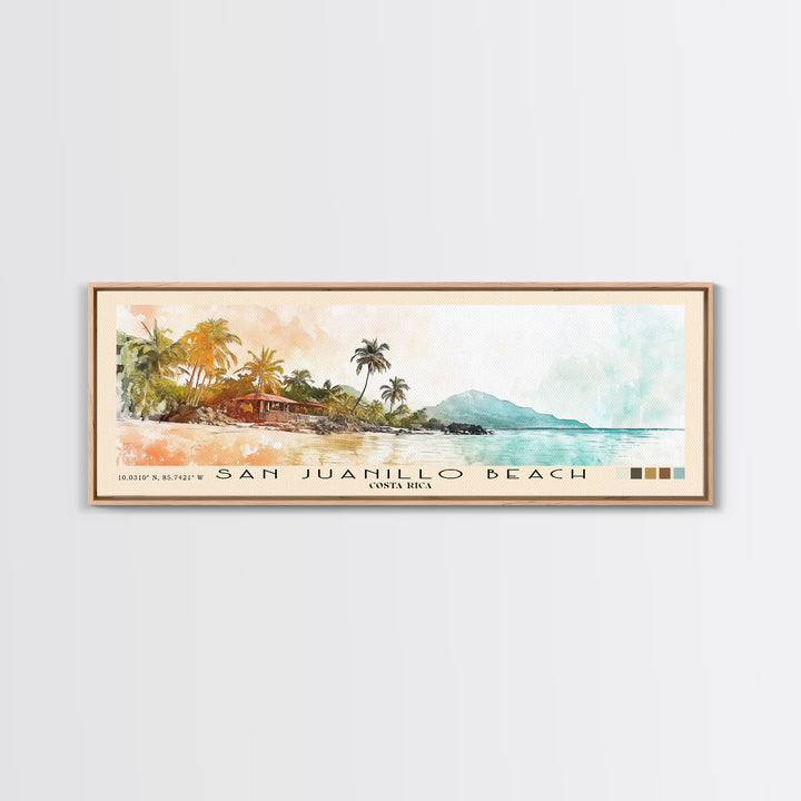 San Juanillo Beach, Costa Rica Watercolor Print, Vacation Gift, Costa Rica Wall Art, Beach Painting, Beach Decor, Beach Or Lakehouse Art