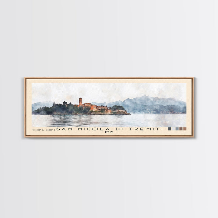 San Nicola di Tremiti, Italy Watercolor Beach Print, Vacation Gift, Italy Wall Art, Beach Painting, Beach Decor, Beach Painting