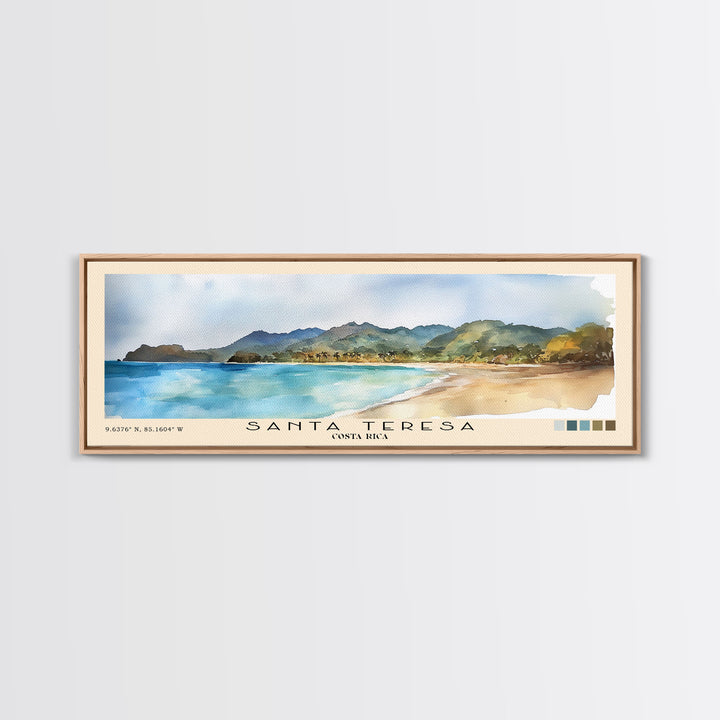 Santa Teresa, Costa Rica Watercolor Print, Vacation Gift, Costa Rica Wall Art, Vacation Wall Art, Vacatation Memories, Beach Decor, Beach Or Lakehouse Art