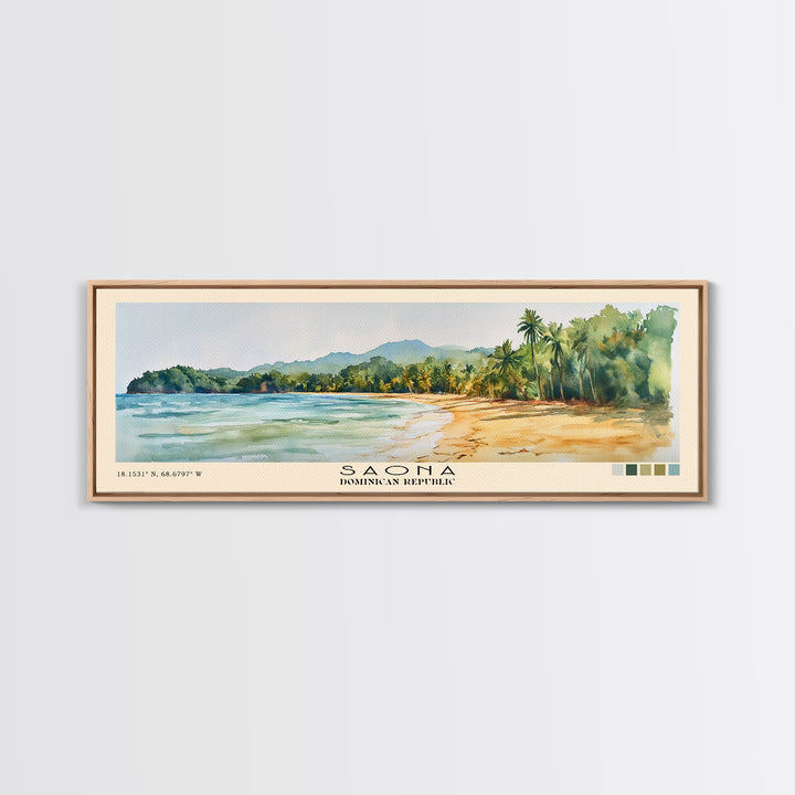 Saona, Dominican Republic Watercolor Print, Vacation Gift, Dominican Republic Wall Art, Vacation Wall Art, Vacatation Memories, Beach Decor, Beach Or Lakehouse Art