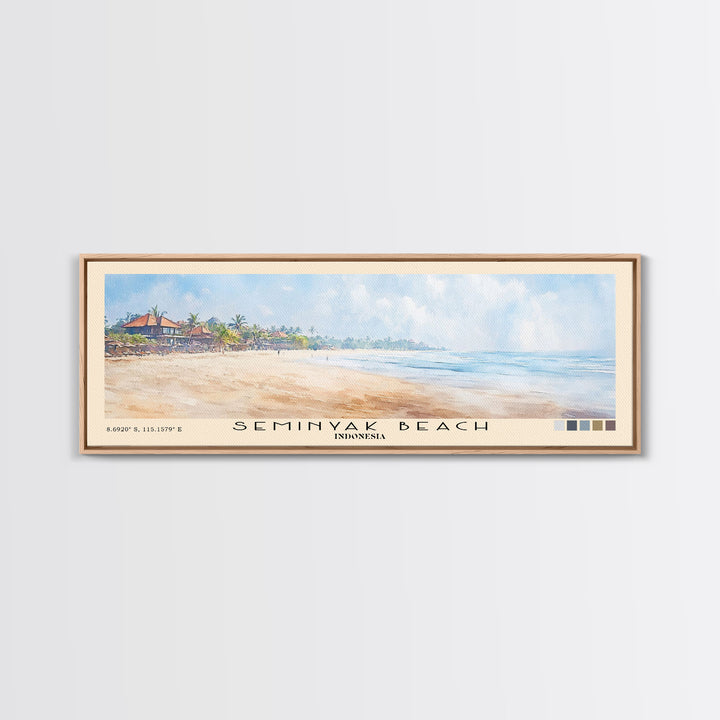 Seminyak Beach, Indonesia Watercolor Print, Vacation Gift, Indonesia Wall Art, Beach Painting, Beach Decor, Beach Or Lakehouse Art