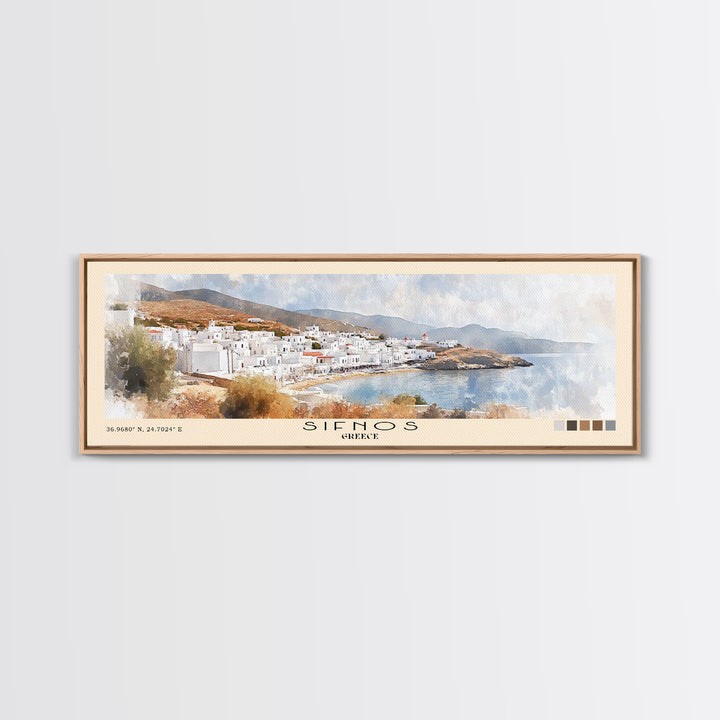 Sifnos, Greece Watercolor Print, Vacation Gift, Greece Wall Art, Beach Painting, Beach Decor, Beach Or Lakehouse Art