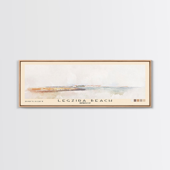 Legzira Beach, Morocco Watercolor Beach Print, Vacation Gift, Morocco Wall Art, Framed Canvas Print, Framed Beach Painting