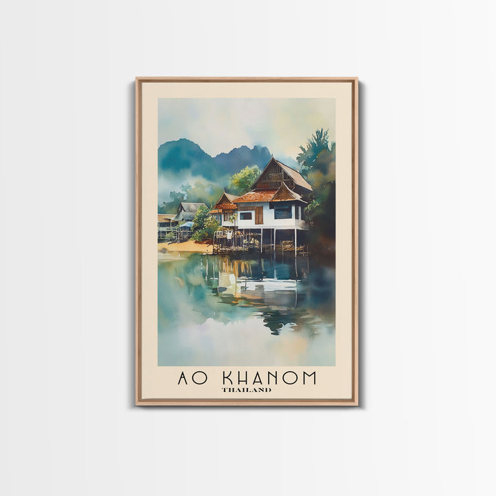 Ao Khanom, Thailand Watercolor Print, Vacation Gift, Thailand Wall Art, Vacation Wall Art, Vacatation Memories, Beach Decor, Beach Or Lakehouse Art