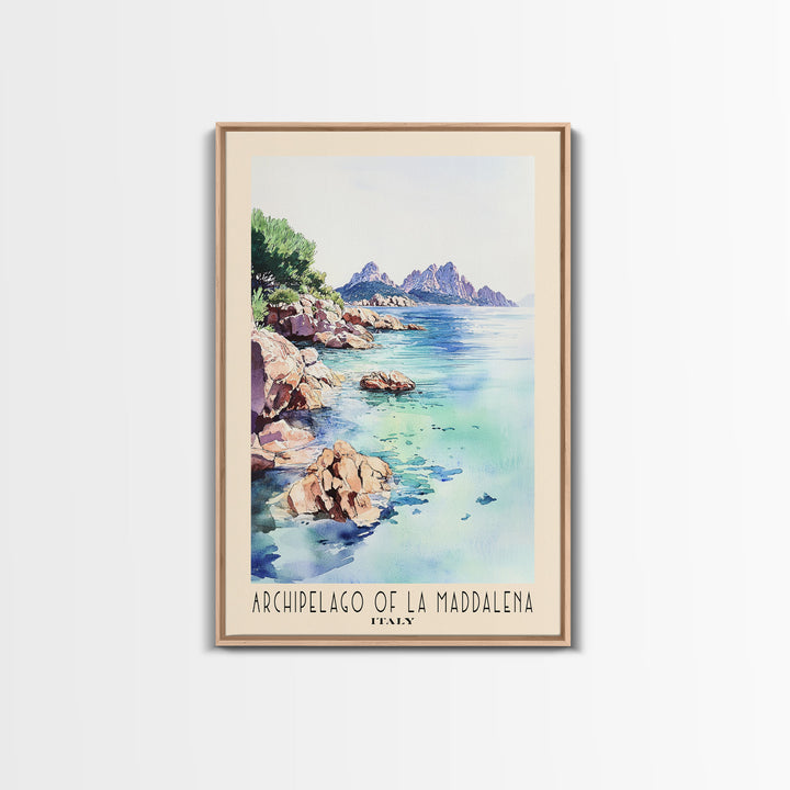 Archipelago of La Maddalena, Italy Watercolor Print, Vacation Gift, Italy Wall Art, Beach Painting, Beach Decor, Beach Or Lakehouse Art