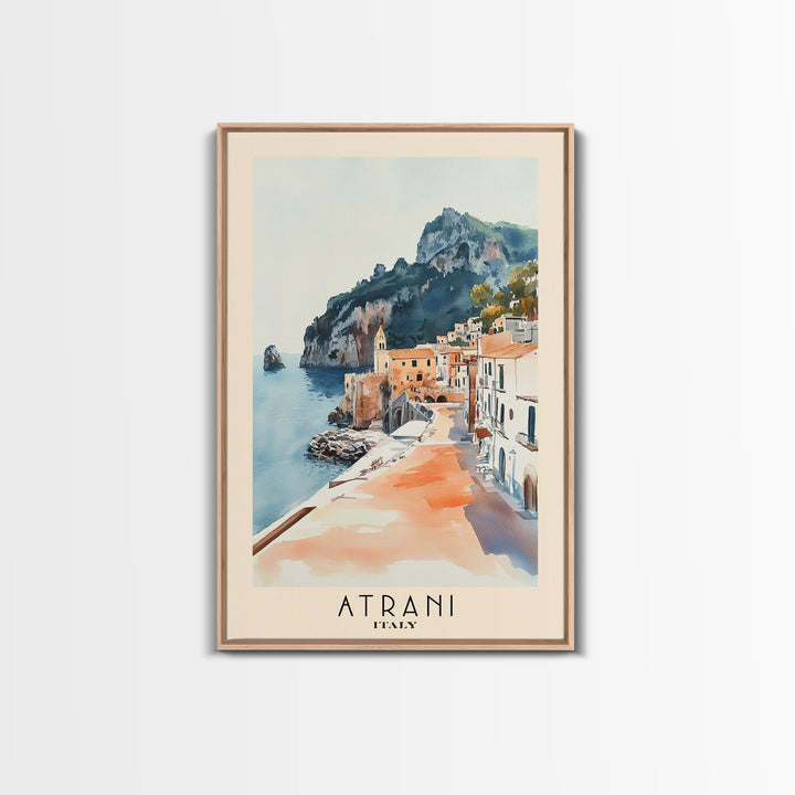 Atrani, Italy Watercolor Beach Print, Vacation Gift, Italy Wall Art, Beach Painting, Beach Decor, Beach Painting