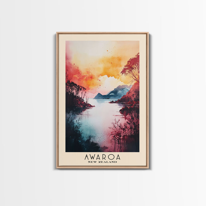 Awaroa, New Zealand Watercolor Print, Vacation Gift, New Zealand Wall Art, Vacation Wall Art, Vacatation Memories, Beach Decor, Beach Or Lakehouse Art